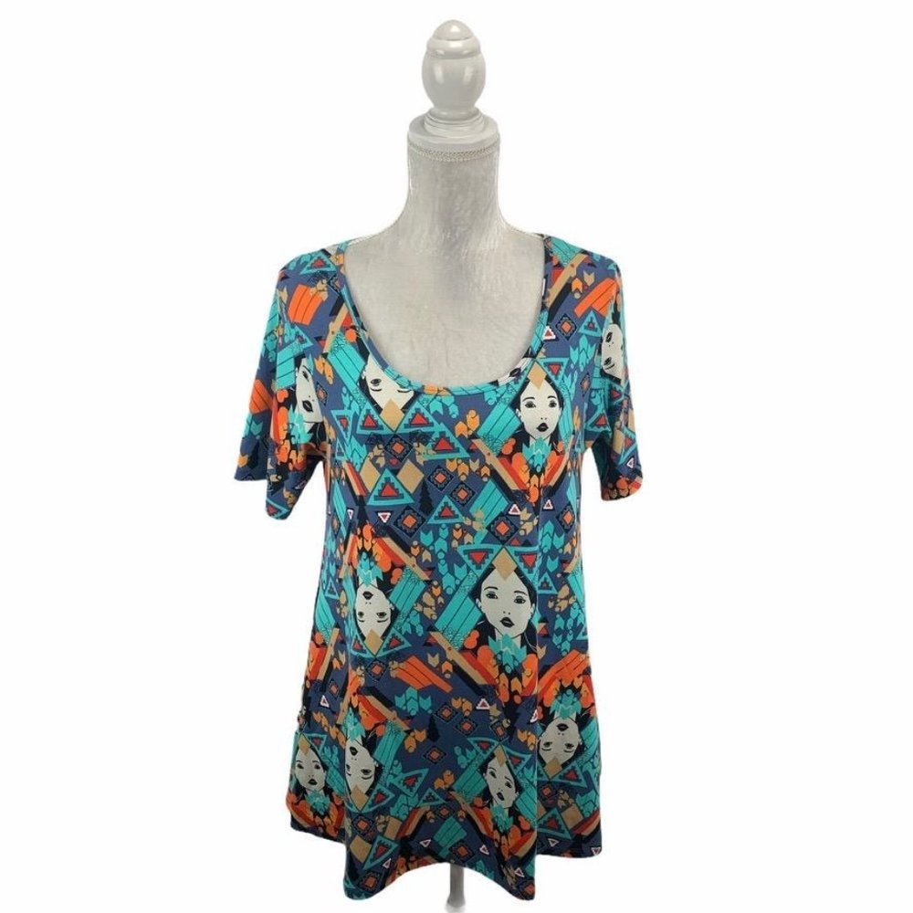 LuLaRoe Perfect T Pocahontas Disney Swing Top M
